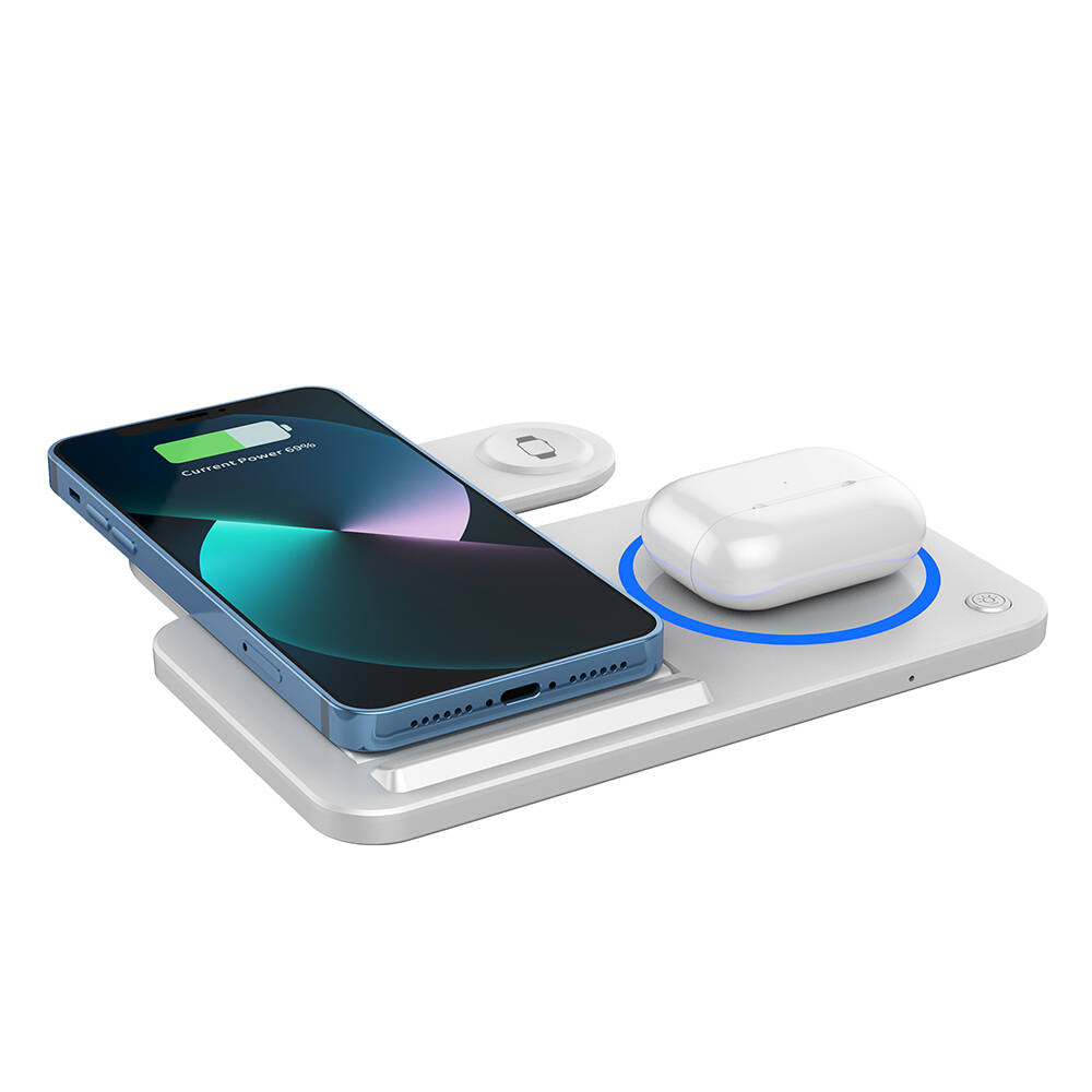 Wiwu Wi-W020 3in1 Katlanabilir Hızlı Şarj Özellikli Magnetik Kablosuz Şarj Standı Wiwu Wi-W020 3in1 Katlanabilir Hızlı Şarj Özellikli Magnetik Kablosuz Şarj Standı
